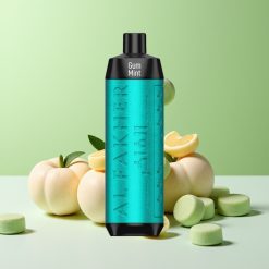 Al Fakher Crown Bar 8000 Crystal كريستال فايب قابل للتصريف بنكهة النعناع العلكي وبطارية 600 مللي أمبير