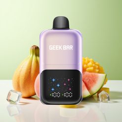 GEEK BAR 2GO 20 مل 50000 نفخة سلسلة مزدوجة قلم تبخير بنكهة خوخ مانجو بطيخ مثلج