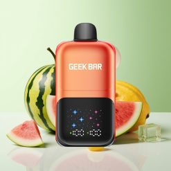 GEEK BAR 2GO 20 مل 50000 نفخة سلسلة مزدوجة قلم تبخير بنكهة البطيخ وعلكة الفقاعات المثلجة