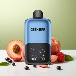GEEK BAR 2GO 20مل 50000 نفخة سلسلة مزدوجة قلم تبخير بنكهة الخوخ والتوت