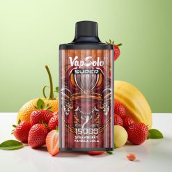 Vapsolo Super 15000 نفخة بنكهة الفراولة فانيولا كولا بسعة 40 مل و 850 ملي أمبير