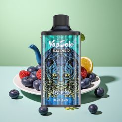 Vapsolo Super 15000 نفخة تبخير قابل للتخلص بنكهة التوت الأزرق، 40 مل، 850 ملي أمبير