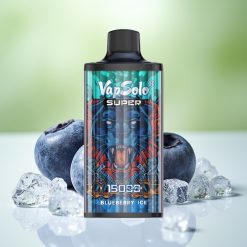 Vapsolo Super 15000 نفخة تبغ إلكتروني توت أزرق مثلج 40 مل