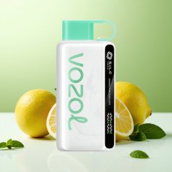 VOZOL STAR 9000/1200 بخار للاستعمال لمرة واحدة ليمون نعناع مع شاشة اهتزاز وتقنية S.i.L.C