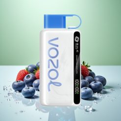 VOZOL STAR 9000/1200 سيجارة إلكترونية للتخلص منها بنكهة التوت الأزرق المثلج مع شاشة اهتزاز وشحن أسرع بنسبة 30%