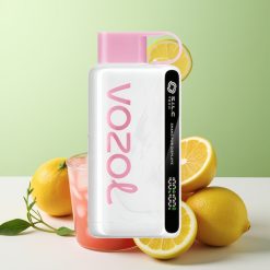 VOZOL STAR 9000/1200 Vape Disposable عصير الليمون الوردي مع شاشة اهتزاز وتقنية S.i.L.C