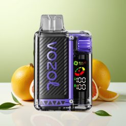 VOZOL Vista 20000 نفخة جهاز تبخير إلكتروني زهرة البلسان وجريب فروت مع شاشة OLED وبطارية قابلة لإعادة الشحن 650mAh