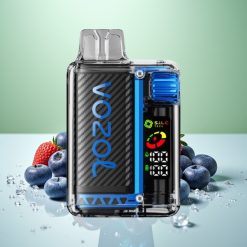 VOZOL Vista 20000 نَفخة تبغ إلكتروني بطعم توت أزرق مثلج مع شاشة OLED وبطارية 650 مللي أمبير